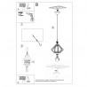 Lampa wisząca POMPELMO naturalne drewno SL.0393 Sollux