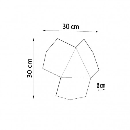 Kinkiet TRE czarny SL.0425 Sollux