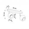 Plafon OCULARE 2 czarny SL.0444 Sollux