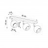 Plafon OCULARE 3 czarny SL.0445 Sollux