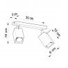 Plafon MERIDA 2 szary SL.0456 Sollux