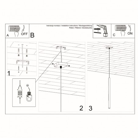Lampa wisząca PASTELO 1 biała SL.0465 Sollux