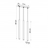 Lampa wisząca PASTELO 3 biała SL.0466 Sollux