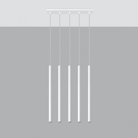 Lampa wisząca PASTELO 5 biała SL.0468 Sollux