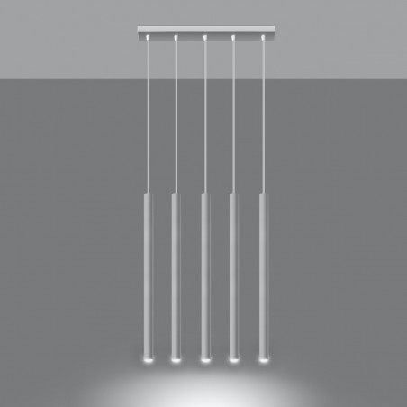 Lampa wisząca PASTELO 5 biała SL.0468 Sollux