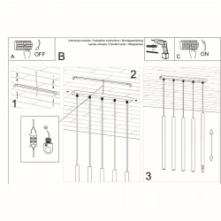 Lampa wisząca PASTELO 5 biała SL.0468 Sollux