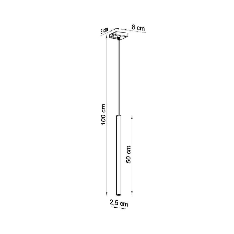 Lampa wisząca PASTELO 1 czarna SL.0469 Sollux