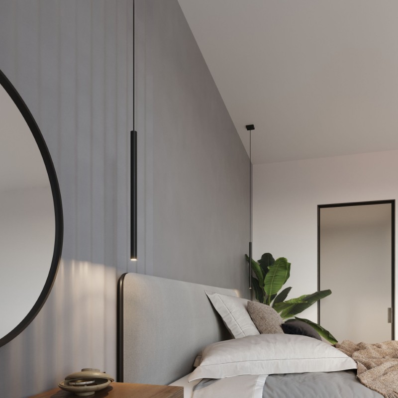 Lampa wisząca PASTELO 1 czarna SL.0469 Sollux