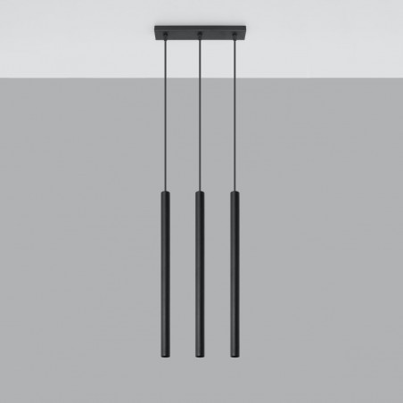 Lampa wisząca PASTELO 3 czarna SL.0470 Sollux
