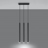 Lampa wisząca PASTELO 3 czarna SL.0470 Sollux