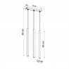 Lampa wisząca PASTELO 3 czarna SL.0470 Sollux