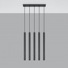 Lampa wisząca PASTELO 5 czarna SL.0472 Sollux