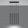 Lampa wisząca PASTELO 5 czarna SL.0472 Sollux