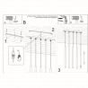 Lampa wisząca PASTELO 5 czarna SL.0472 Sollux