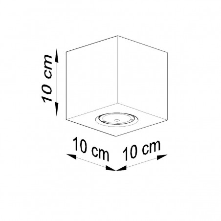 Plafon QUAD beton SL.0489 Sollux