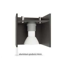Plafon QUAD 1 antracyt SL.0567 Sollux