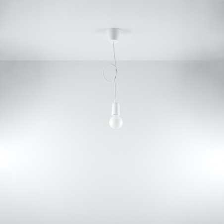 Lampa wisząca DIEGO 1 biała SL.0569 Sollux
