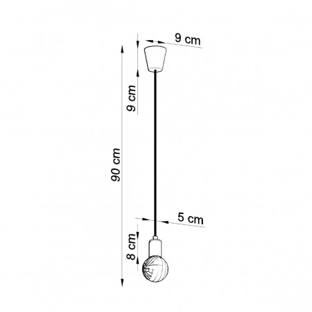 Lampa wisząca DIEGO 1 biała SL.0569 Sollux