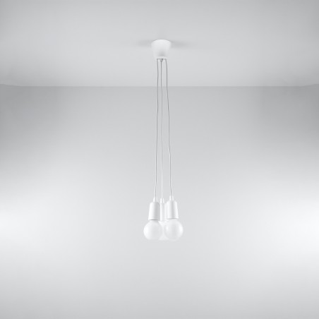 Lampa wisząca DIEGO 3 biała SL.0570 Sollux