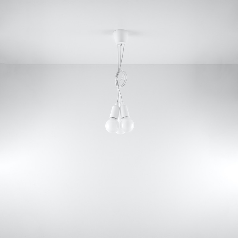 Lampa wisząca DIEGO 3 biała SL.0570 Sollux