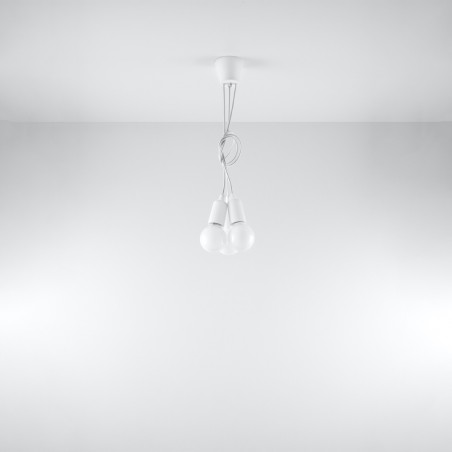 Lampa wisząca DIEGO 3 biała SL.0570 Sollux