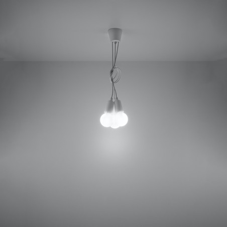 Lampa wisząca DIEGO 3 biała SL.0570 Sollux