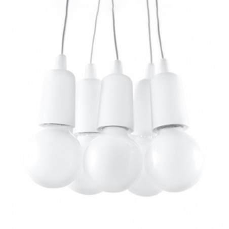 Lampa wisząca DIEGO 5 biała SL.0571 Sollux