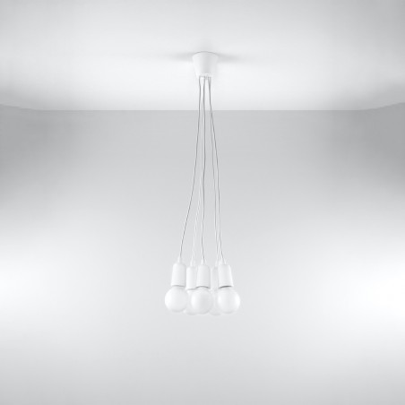 Lampa wisząca DIEGO 5 biała SL.0571 Sollux