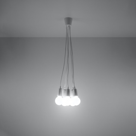 Lampa wisząca DIEGO 5 biała SL.0571 Sollux