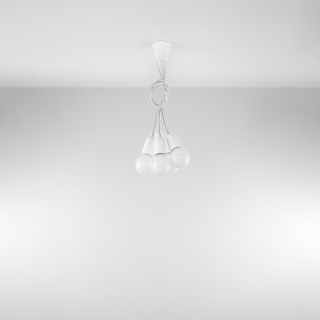 Lampa wisząca DIEGO 5 biała SL.0571 Sollux