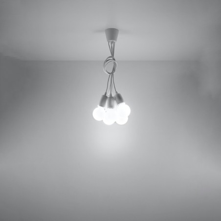 Lampa wisząca DIEGO 5 biała SL.0571 Sollux