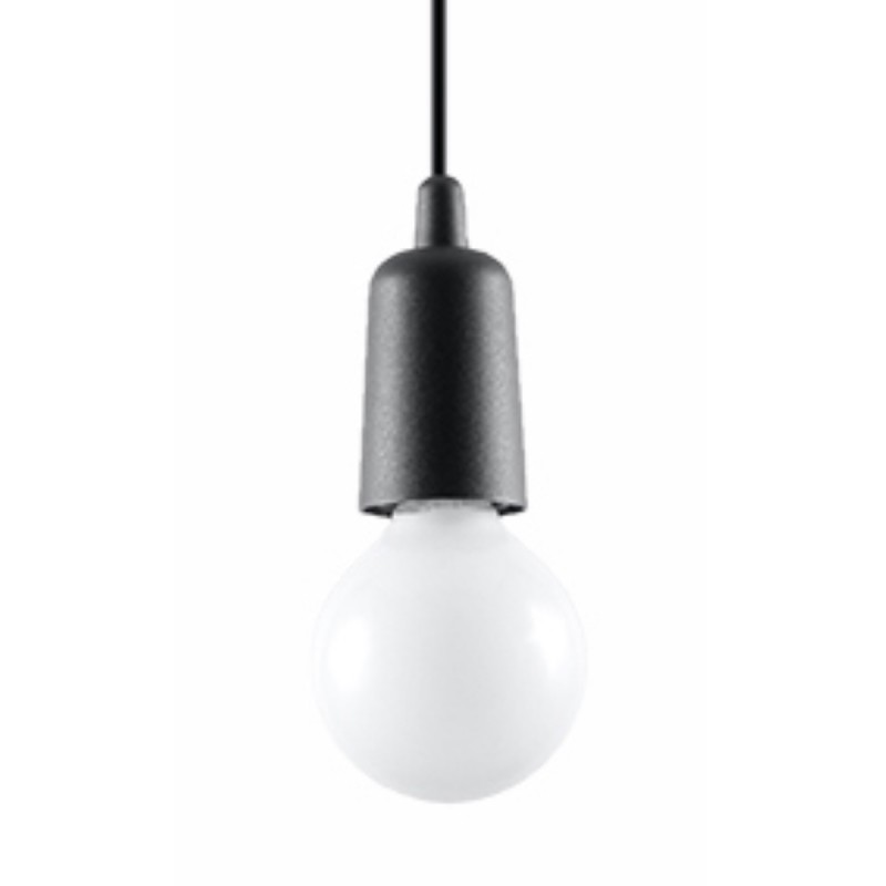 Lampa wisząca DIEGO 1 czarna SL.0572 Sollux Lampa wisząca DIEGO 1 czarna SL.0572 Sollux