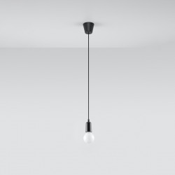 Lampa wisząca DIEGO 1 czarna SL.0572 Sollux