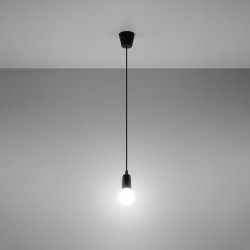 Lampa wisząca DIEGO 1 czarna SL.0572 Sollux