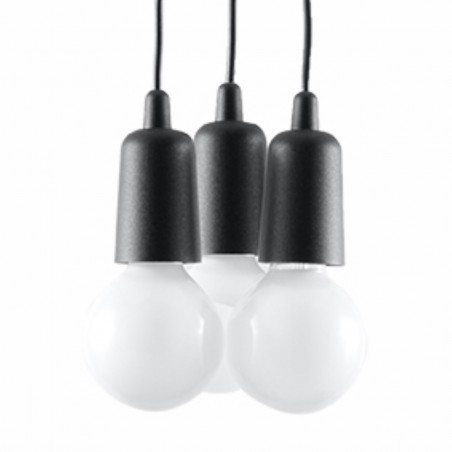 Lampa wisząca DIEGO 3 czarna SL.0573 Sollux Lampa wisząca DIEGO 3 czarna SL.0573 Sollux