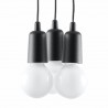 Lampa wisząca DIEGO 3 czarna SL.0573 Sollux