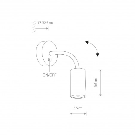 EYE FLEX S Czarny 1x10W only LED