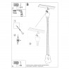 Lampa wisząca DIEGO 3 czarna SL.0573 Sollux