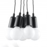 Lampa wisząca DIEGO 5 czarna SL.0574 Sollux