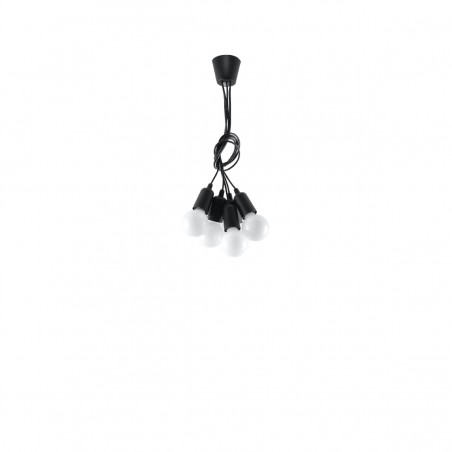 Lampa wisząca DIEGO 5 czarna SL.0574 Sollux