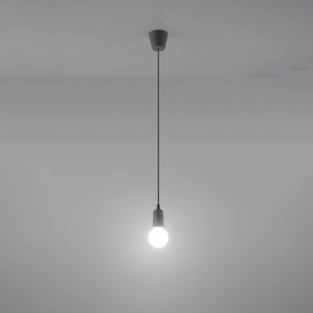 Lampa wisząca DIEGO 1 szara SL.0575 Sollux
