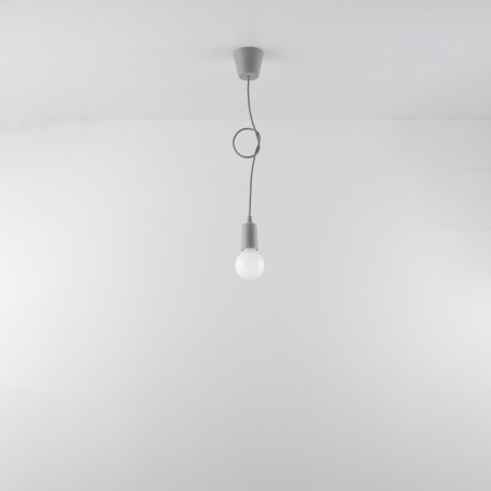 Lampa wisząca DIEGO 1 szara SL.0575 Sollux