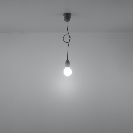 Lampa wisząca DIEGO 1 szara SL.0575 Sollux