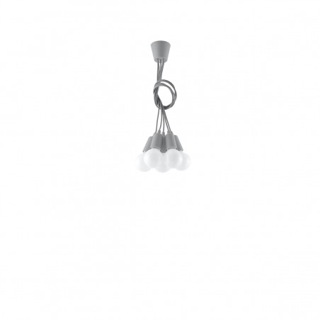 Lampa wisząca DIEGO 5 szara SL.0577 Sollux