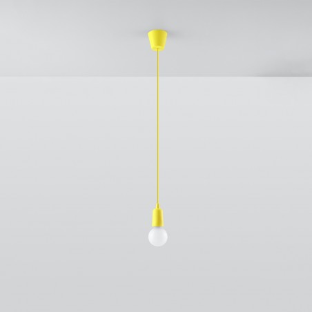 Lampa wisząca DIEGO 1 żółta SL.0578 Sollux