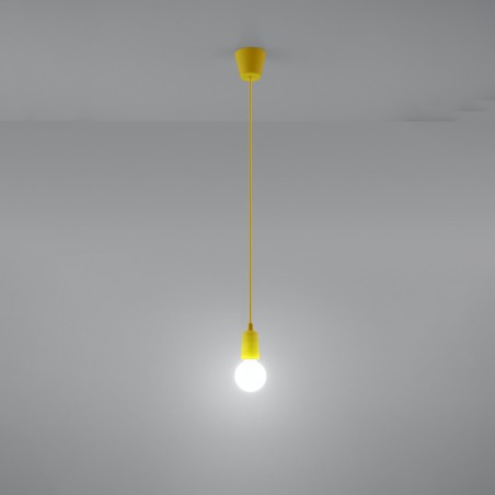 Lampa wisząca DIEGO 1 żółta SL.0578 Sollux