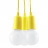 Lampa wisząca DIEGO 3 żółta SL.0579 Sollux
