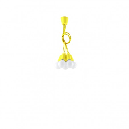 Lampa wisząca DIEGO 5 żółta SL.0580 Sollux