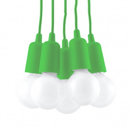 Lampa wisząca DIEGO 5 zielony SL.0583 Sollux