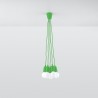 Lampa wisząca DIEGO 5 zielony SL.0583 Sollux
